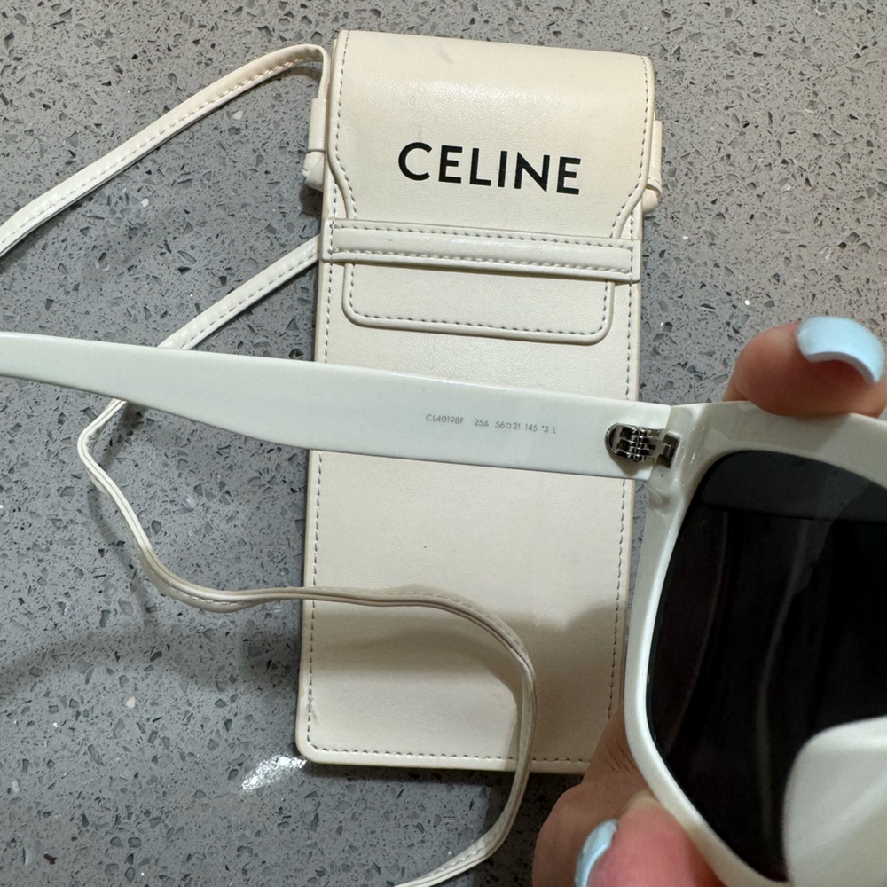 CELINE SUNGLASSES. WHITE SUNGLASSES. GREAT CONDITION - Picture 5 of 7